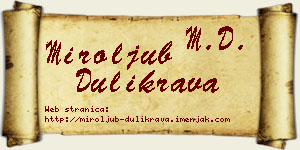 Miroljub Dulikrava vizit kartica